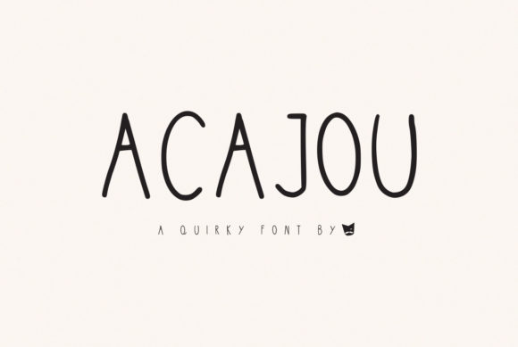 Acajou Font for Handmade Creations