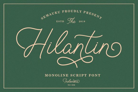 Hilantin: A Delicate Script Font for Branding Projects