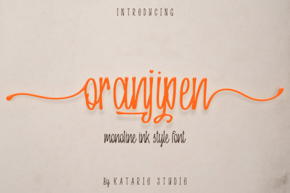 Oranjipen: A Script Font for Web Designers