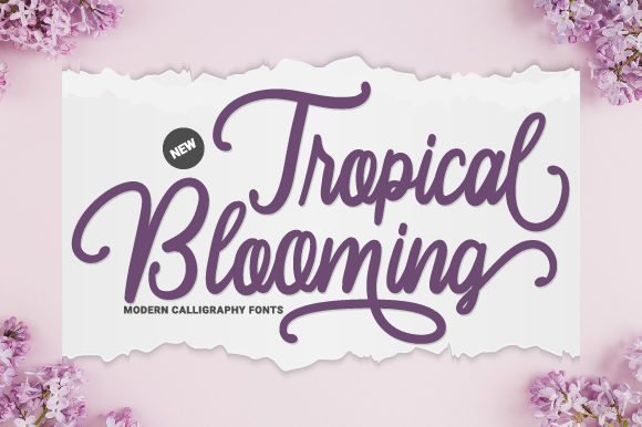 Tropical Blooming Font for Handmade Creations