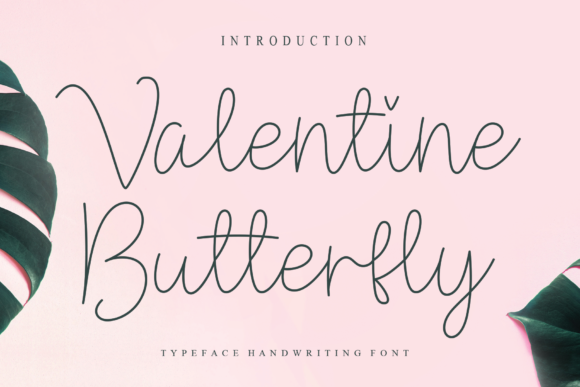 Valentine Butterfly Font for Editorial Design